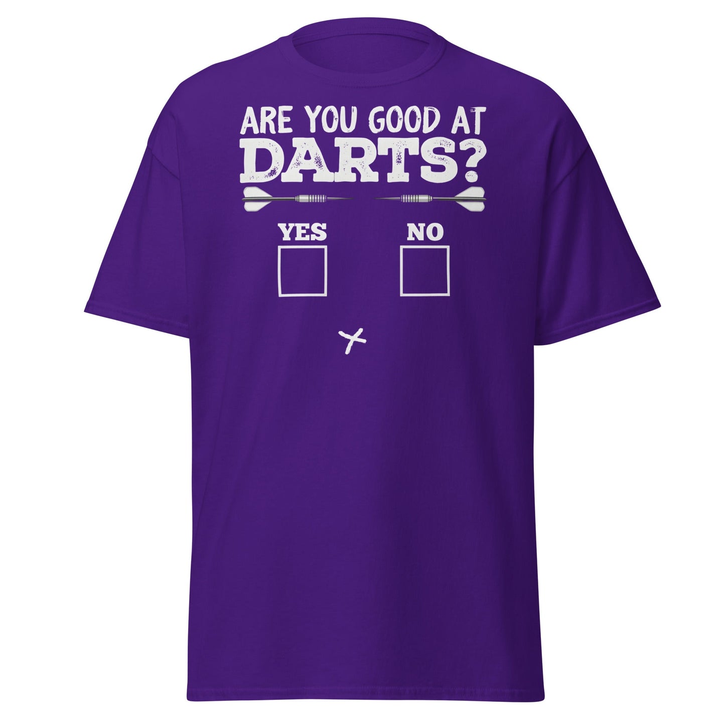 Funny Darts Fail T-Shirt - Are You Good At Darts Gag Tee - Purple - T-Shirts Online