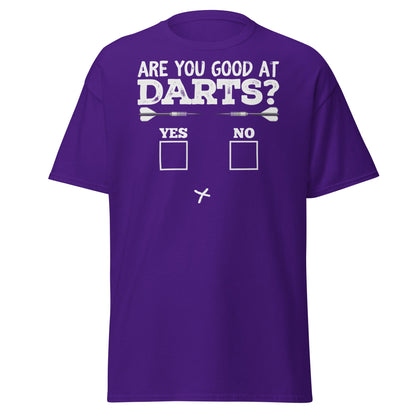 Funny Darts Fail T-Shirt - Are You Good At Darts Gag Tee - Purple - T-Shirts Online