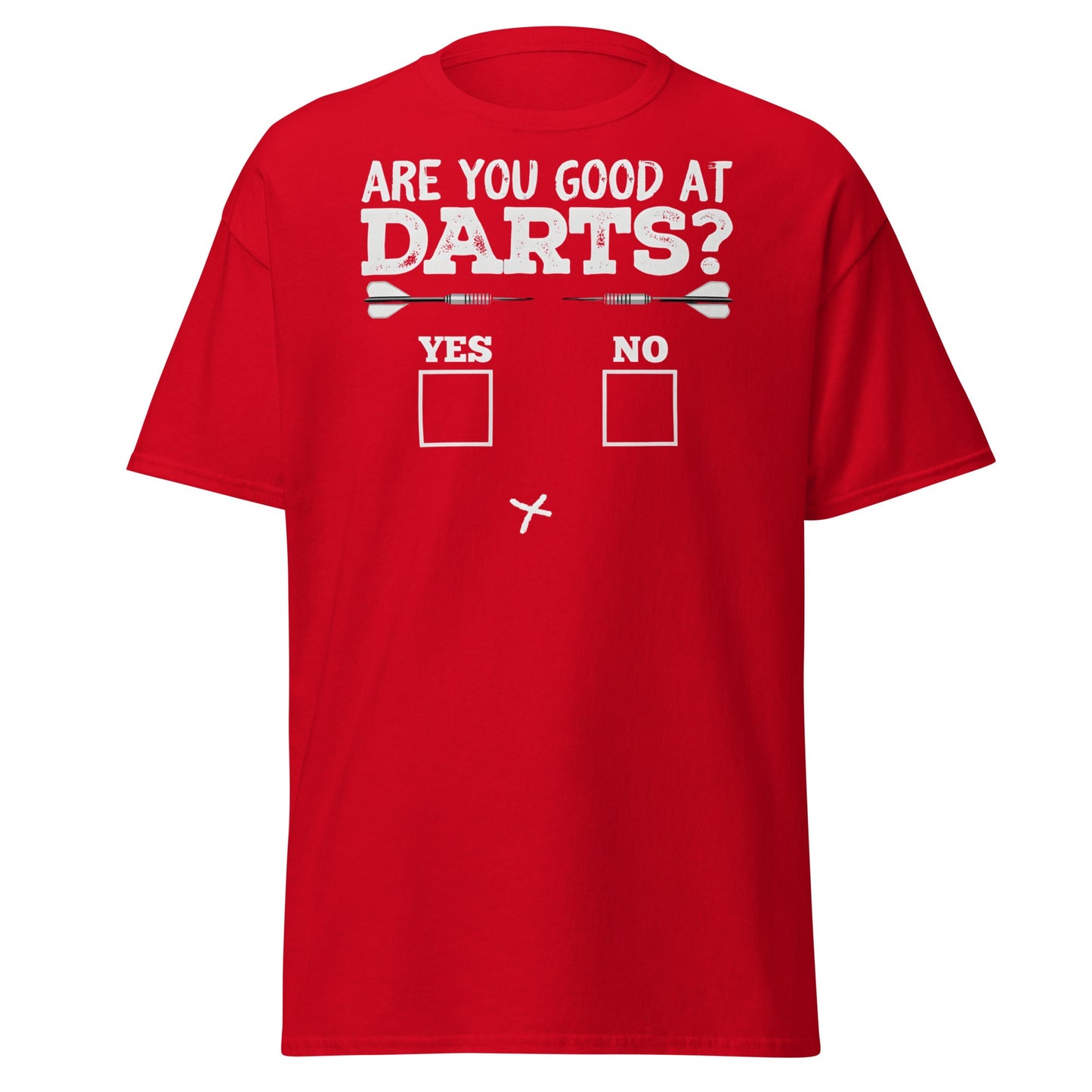 Funny Darts Fail T-Shirt - Are You Good At Darts Gag Tee - Red - T-Shirts Online