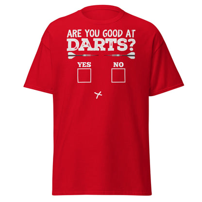 Funny Darts Fail T-Shirt - Are You Good At Darts Gag Tee - Red - T-Shirts Online