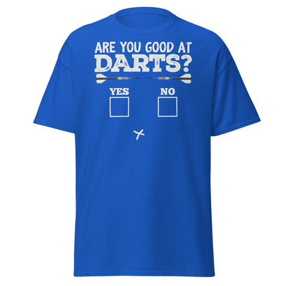Funny Darts Fail T-Shirt - Are You Good At Darts Gag Tee - Royal - T-Shirts Online