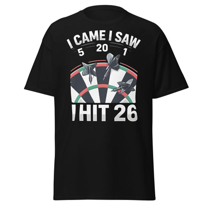 Funny Darts T-Shirt - I Hit 26 Dart Player Graphic Tee - Maroon - T-Shirts Online