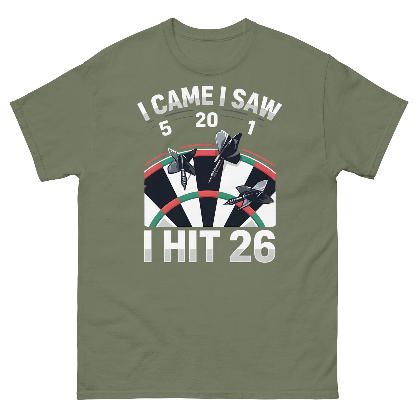 Funny Darts T-Shirt - I Hit 26 Dart Player Graphic Tee - Sand - T-Shirts Online