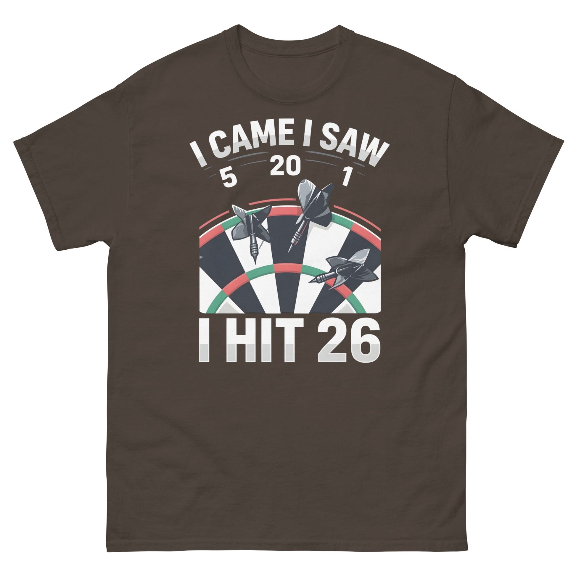Funny Darts T-Shirt - I Hit 26 Dart Player Graphic Tee - Sand - T-Shirts Online