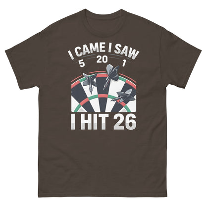 Funny Darts T-Shirt - I Hit 26 Dart Player Graphic Tee - Sand - T-Shirts Online