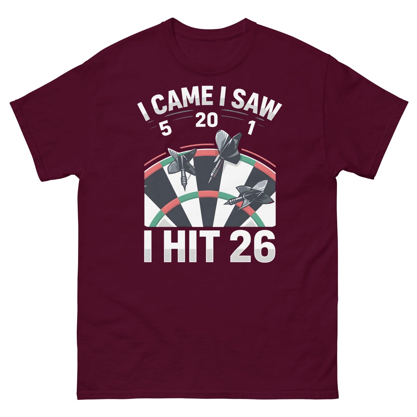 Funny Darts T-Shirt - I Hit 26 Dart Player Graphic Tee - Sand - T-Shirts Online
