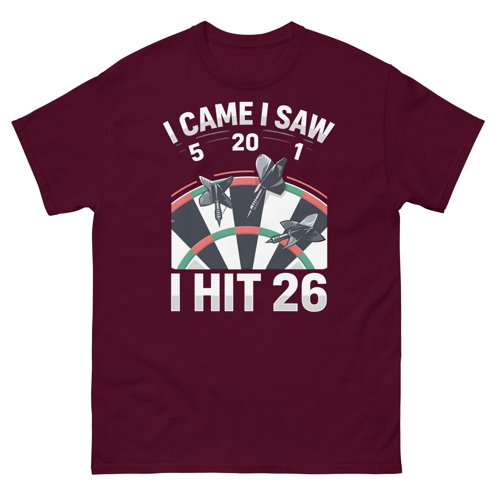 Funny Darts T-Shirt - I Hit 26 Dart Player Graphic Tee - Sand - T-Shirts Online