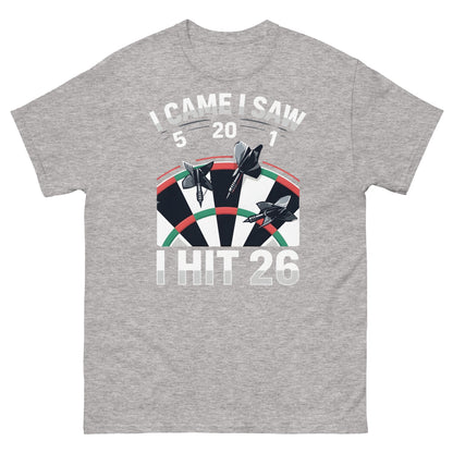 Funny Darts T-Shirt - I Hit 26 Dart Player Graphic Tee - Sand - T-Shirts Online