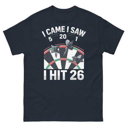Funny Darts T-Shirt - I Hit 26 Dart Player Graphic Tee - Sand - T-Shirts Online