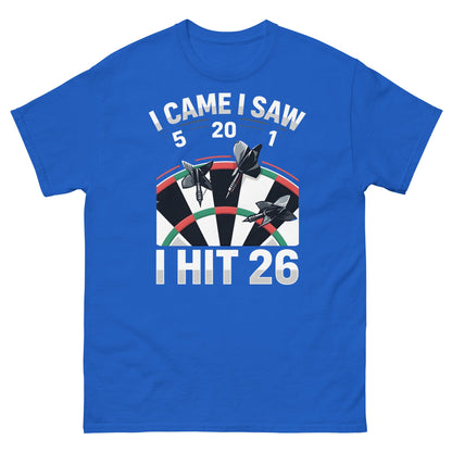 Funny Darts T-Shirt - I Hit 26 Dart Player Graphic Tee - Sand - T-Shirts Online