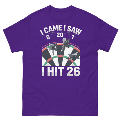 Funny Darts T-Shirt - I Hit 26 Dart Player Graphic Tee - Sand - T-Shirts Online