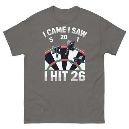 Funny Darts T-Shirt - I Hit 26 Dart Player Graphic Tee - Sand - T-Shirts Online