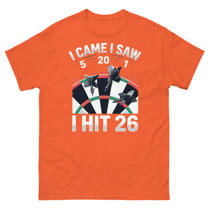 Funny Darts T-Shirt - I Hit 26 Dart Player Graphic Tee - Sand - T-Shirts Online
