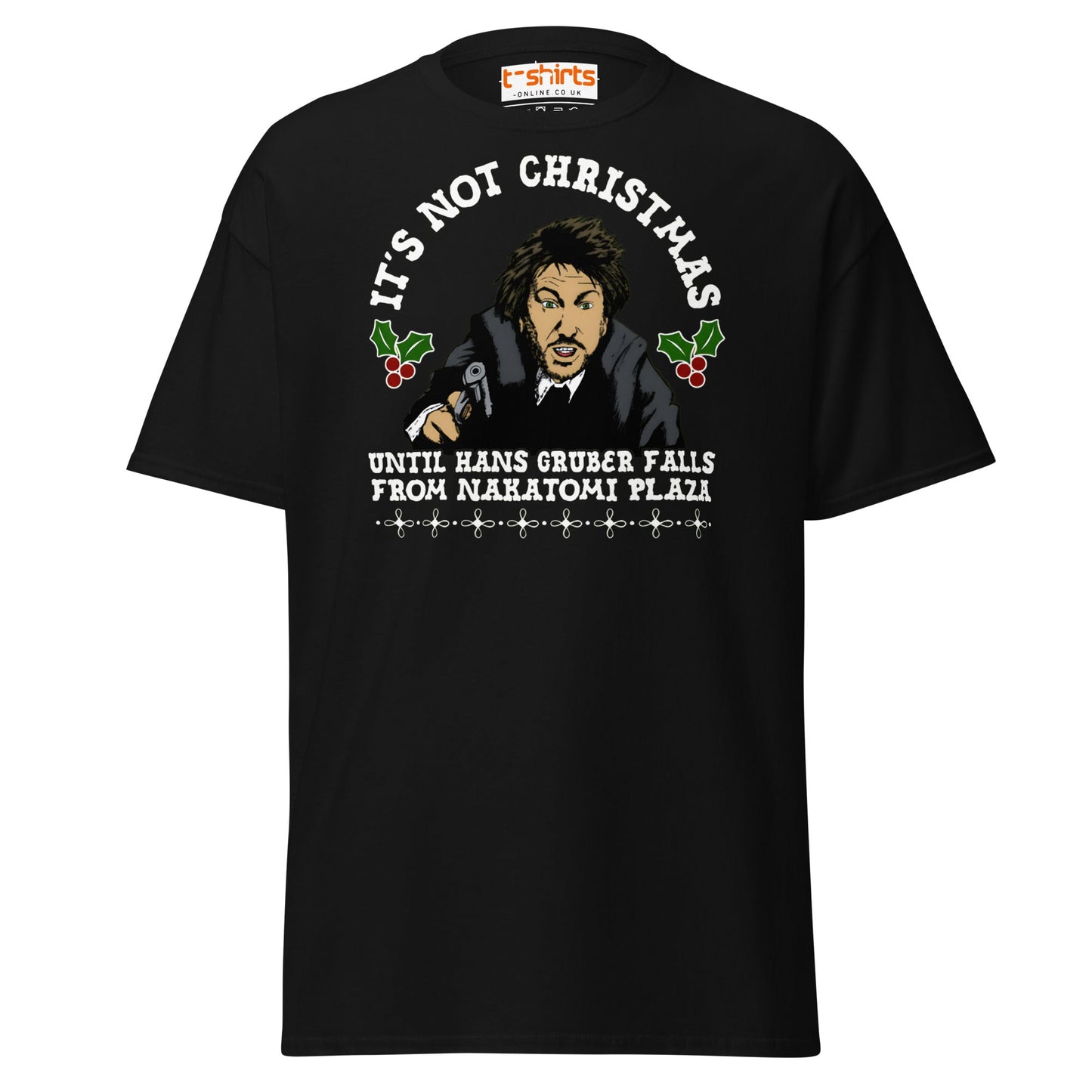 Funny Die Hard Christmas T-Shirt | Hans Gruber Holiday Tee - Black - T-Shirts Online