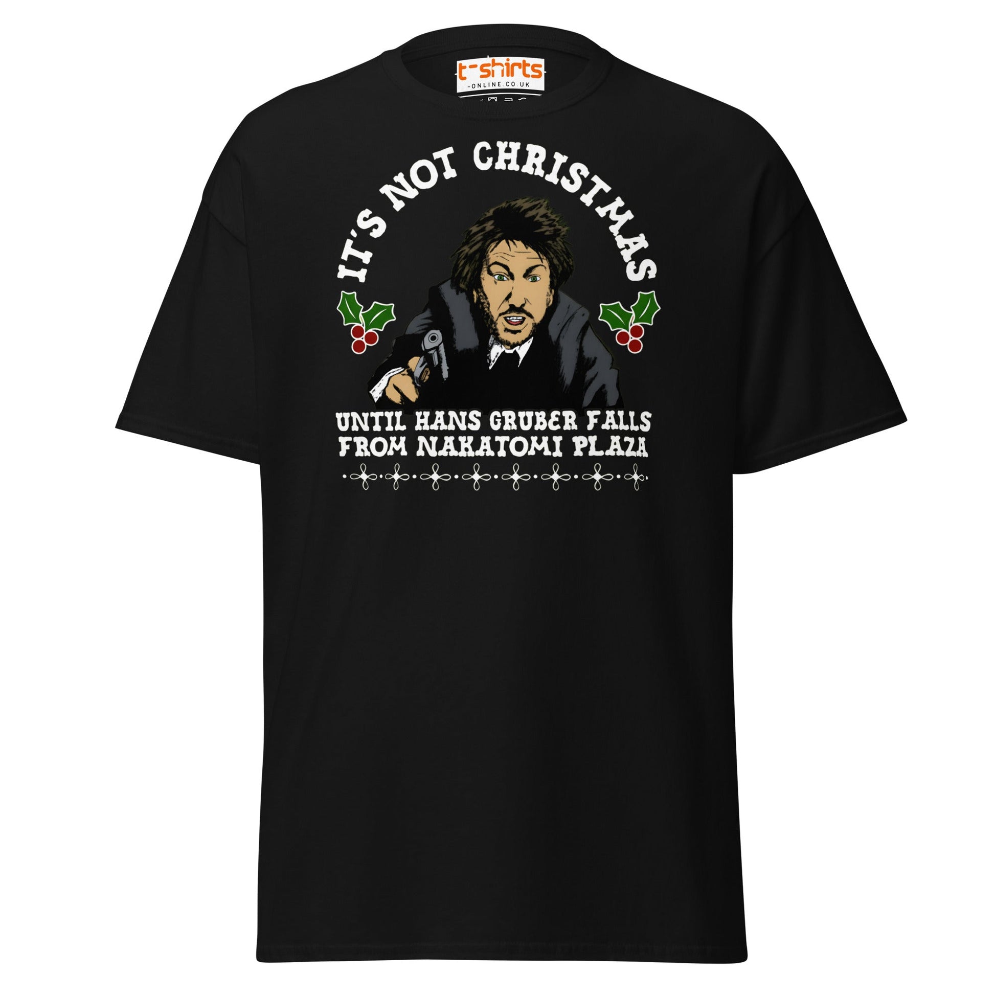 Funny Die Hard Christmas T-Shirt | Hans Gruber Holiday Tee - Black - T-Shirts Online