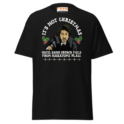 Funny Die Hard Christmas T-Shirt | Hans Gruber Holiday Tee - Black - T-Shirts Online