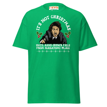 Funny Die Hard Christmas T-Shirt | Hans Gruber Holiday Tee - Irish Green - T-Shirts Online