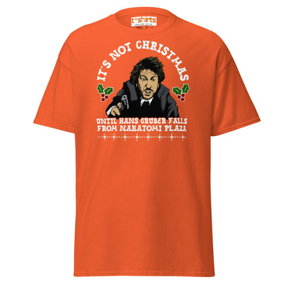 Funny Die Hard Christmas T-Shirt | Hans Gruber Holiday Tee - Orange - T-Shirts Online