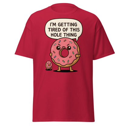 Funny Donut "Hole Thing" Pun T-Shirt | Sarcastic Foodie Tee - Cardinal - T-Shirts Online