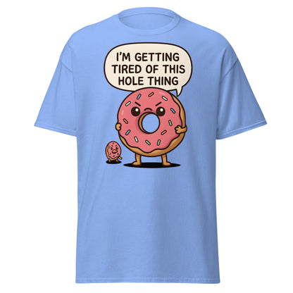 Funny Donut "Hole Thing" Pun T-Shirt | Sarcastic Foodie Tee - Carolina Blue - T-Shirts Online