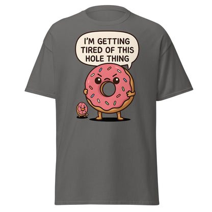 Funny Donut "Hole Thing" Pun T-Shirt | Sarcastic Foodie Tee - Charcoal - T-Shirts Online