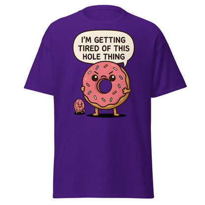 Funny Donut "Hole Thing" Pun T-Shirt | Sarcastic Foodie Tee - Purple - T-Shirts Online