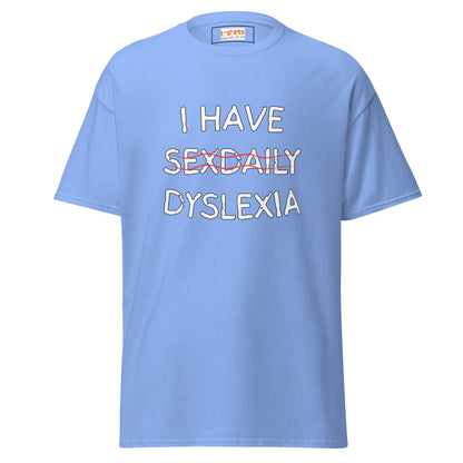 Funny Dyslexia Tee | Humorous T-Shirt - Carolina Blue - T-Shirts Online