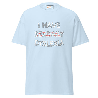 Funny Dyslexia Tee | Humorous T-Shirt - Light Blue - T-Shirts Online