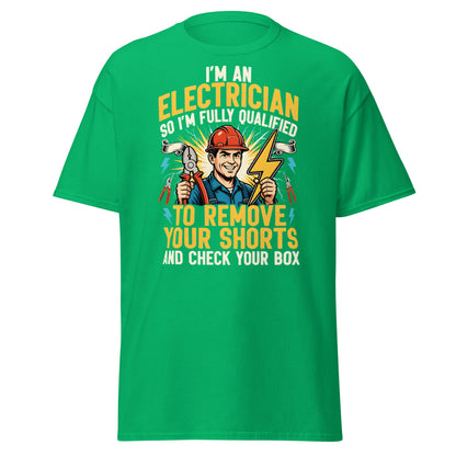 Funny Electrician Shirt - Check Your Box Adult Humor Tee - Irish Green - T-Shirts Online
