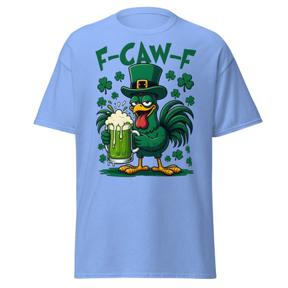 Funny F - CAW - F Rooster St. Patrick's Day Beer T-Shirt - Carolina Blue - T-Shirts Online