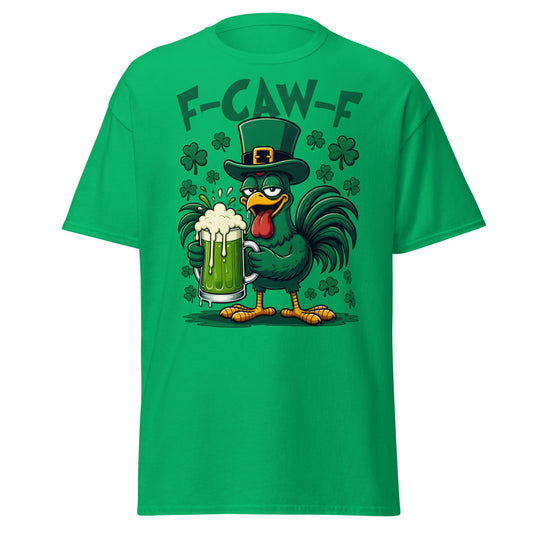 Funny F - CAW - F Rooster St. Patrick's Day Beer T-Shirt - Irish Green - T-Shirts Online