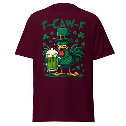 Funny F - CAW - F Rooster St. Patrick's Day Beer T-Shirt - Maroon - T-Shirts Online