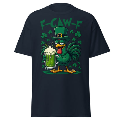 Funny F - CAW - F Rooster St. Patrick's Day Beer T-Shirt - Navy - T-Shirts Online