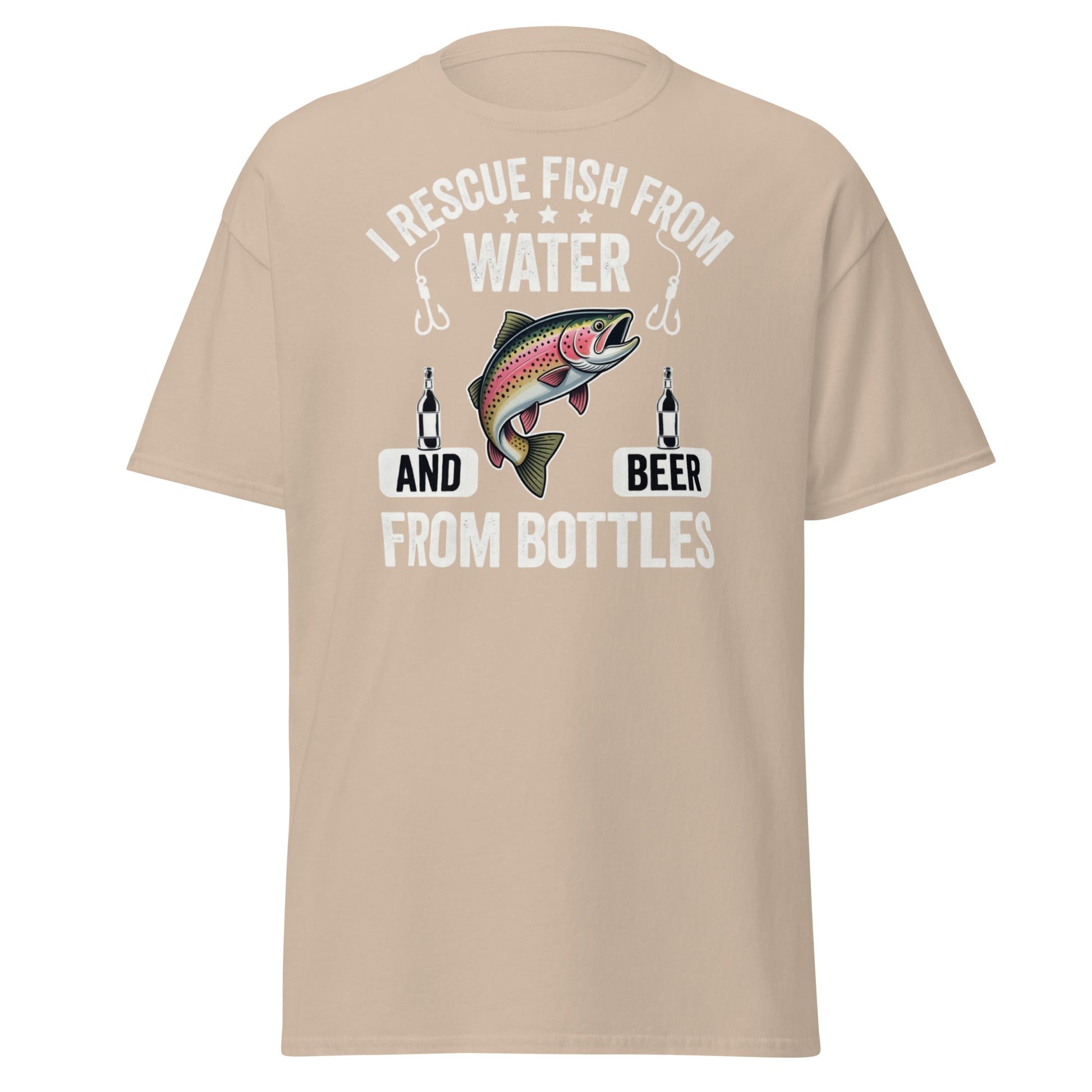 Funny Fishing & Beer T-Shirt - I Rescue Fish From Water - Sand - T-Shirts Online