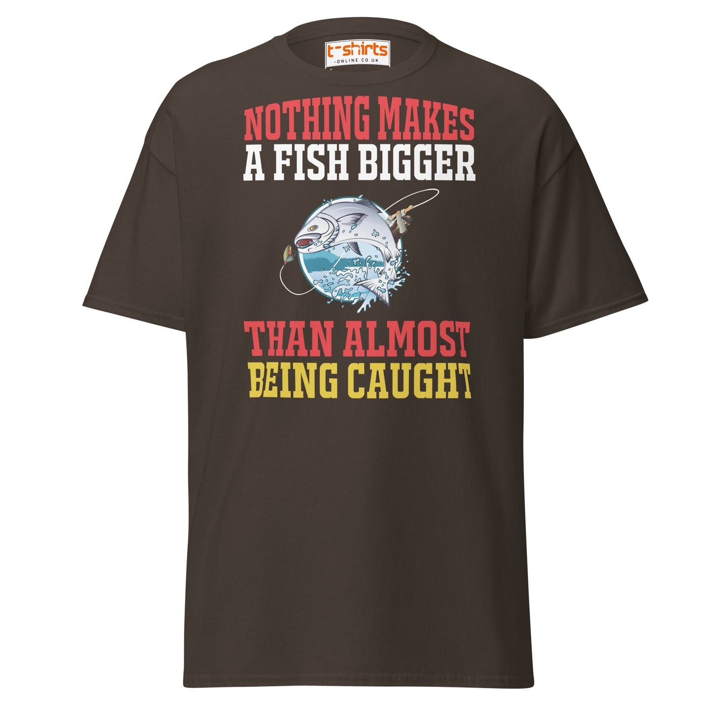 Funny Fishing Quote T-Shirt – Big Catch Humor Tee - Dark Chocolate - T-Shirts Online