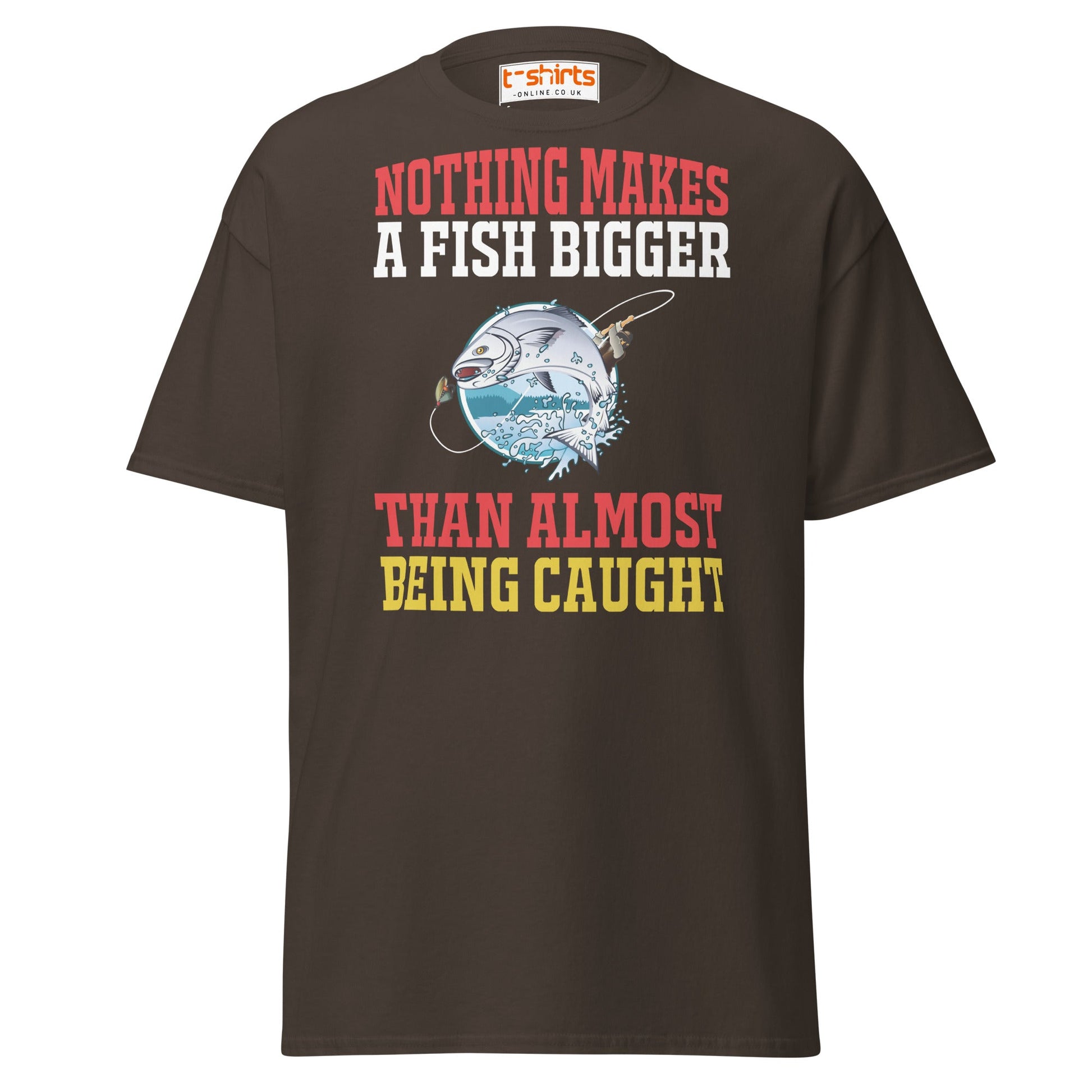 Funny Fishing Quote T-Shirt – Big Catch Humor Tee - Dark Chocolate - T-Shirts Online