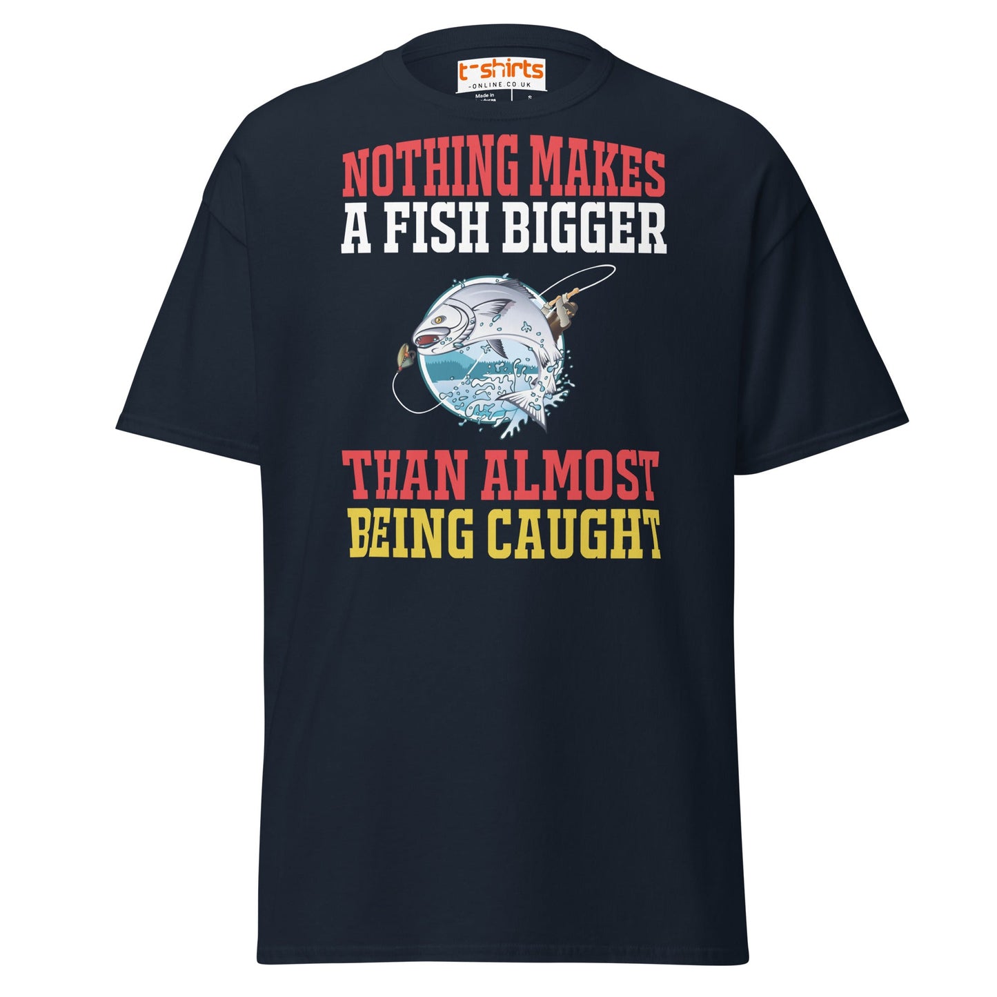 Funny Fishing Quote T-Shirt – Big Catch Humor Tee - Navy - T-Shirts Online