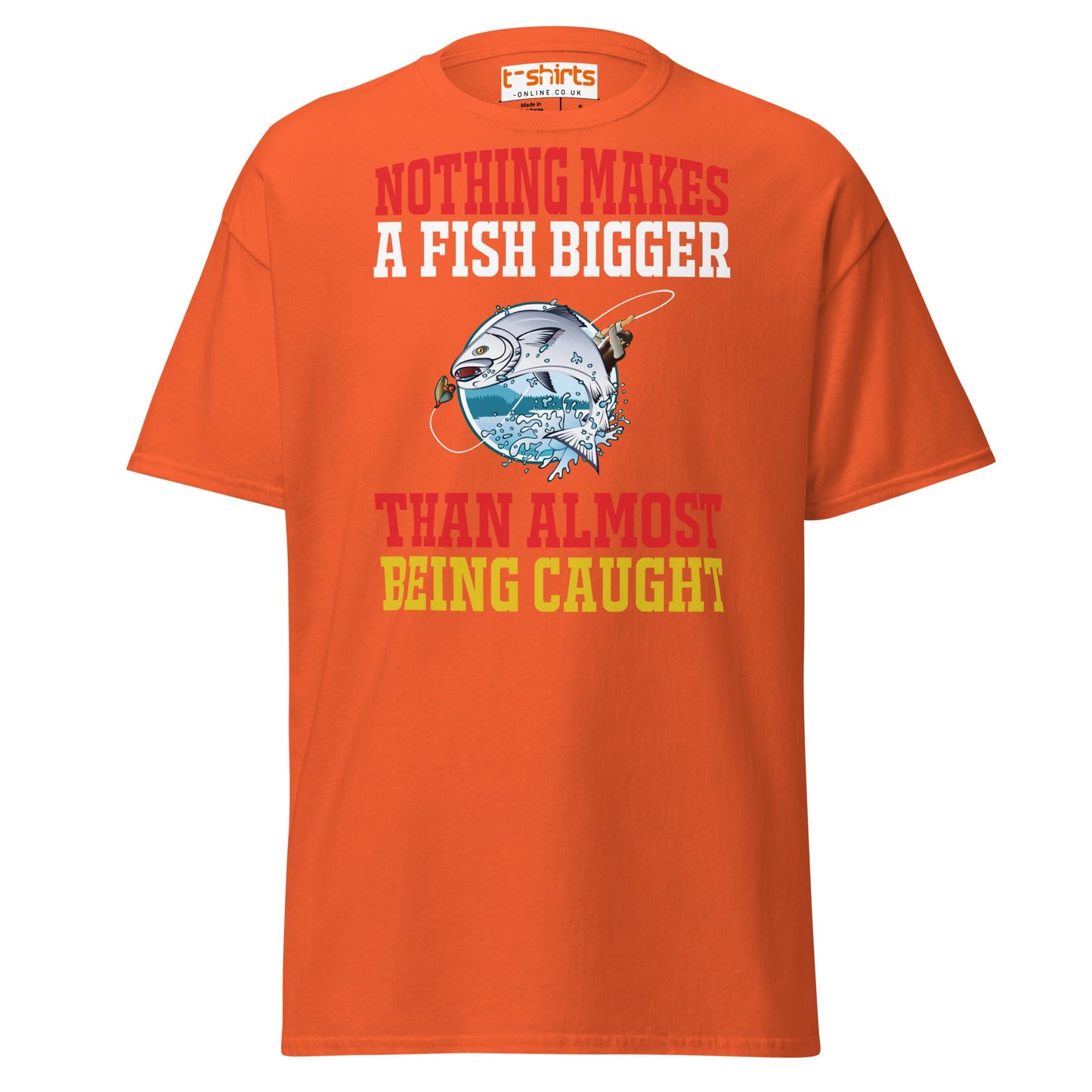 Funny Fishing Quote T-Shirt – Big Catch Humor Tee - Orange - T-Shirts Online