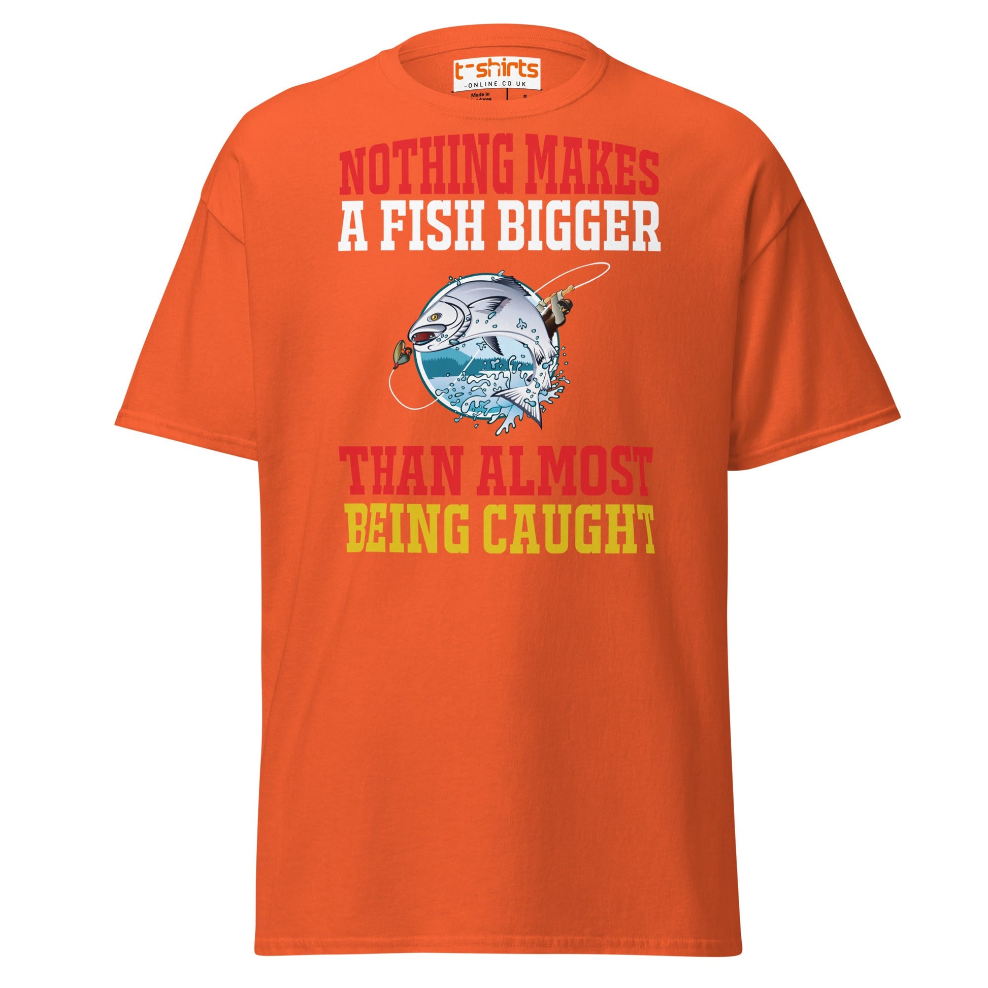 Funny Fishing Quote T-Shirt – Big Catch Humor Tee - Orange - T-Shirts Online