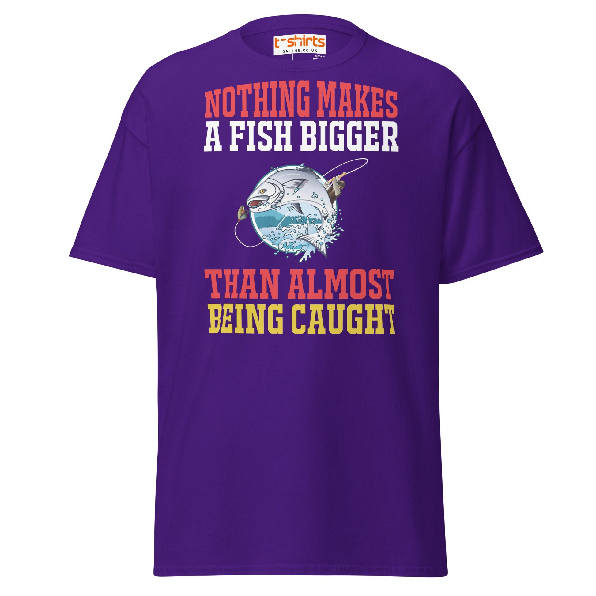Funny Fishing Quote T-Shirt – Big Catch Humor Tee - Purple - T-Shirts Online