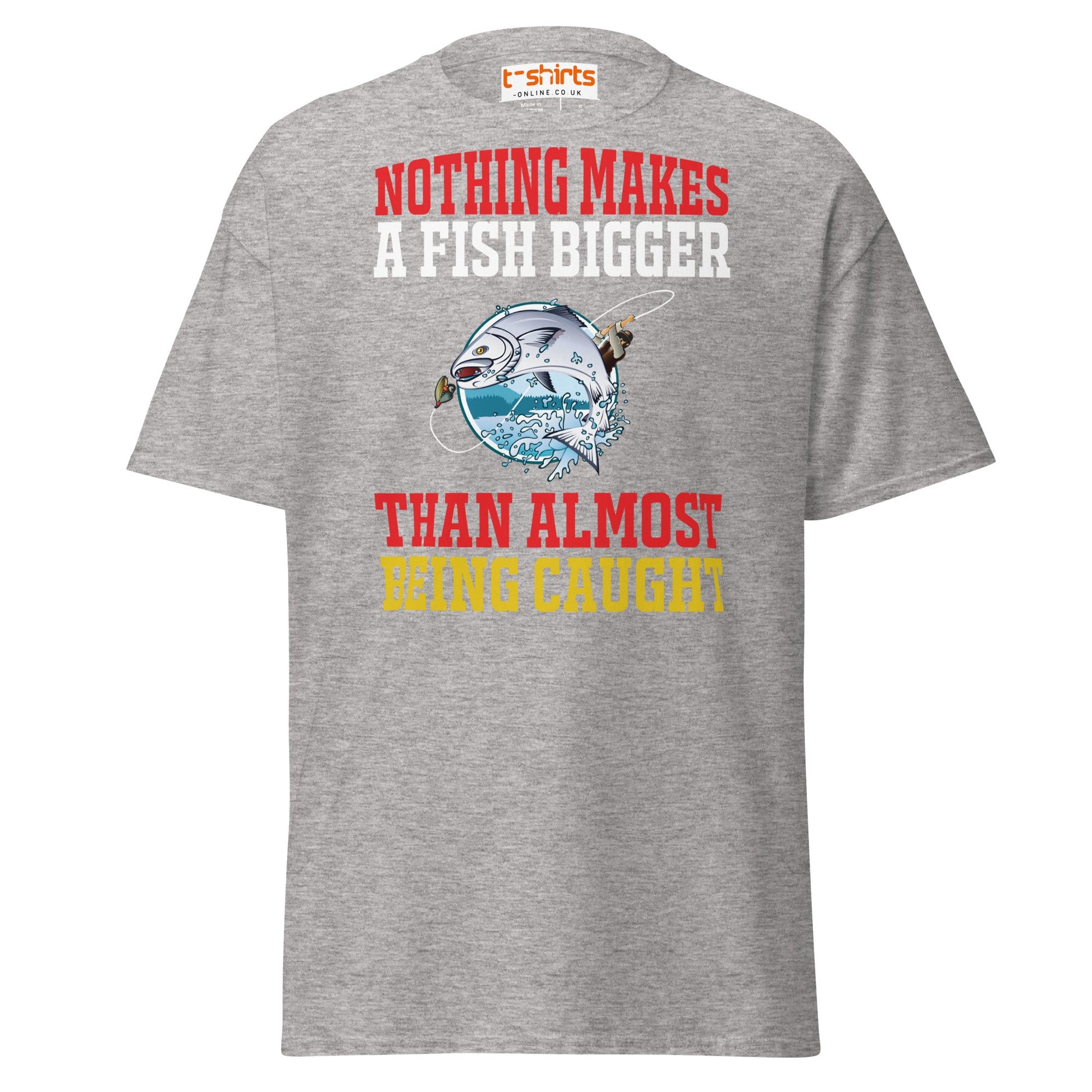 Funny Fishing Quote T-Shirt – Big Catch Humor Tee - Sport Grey - T-Shirts Online