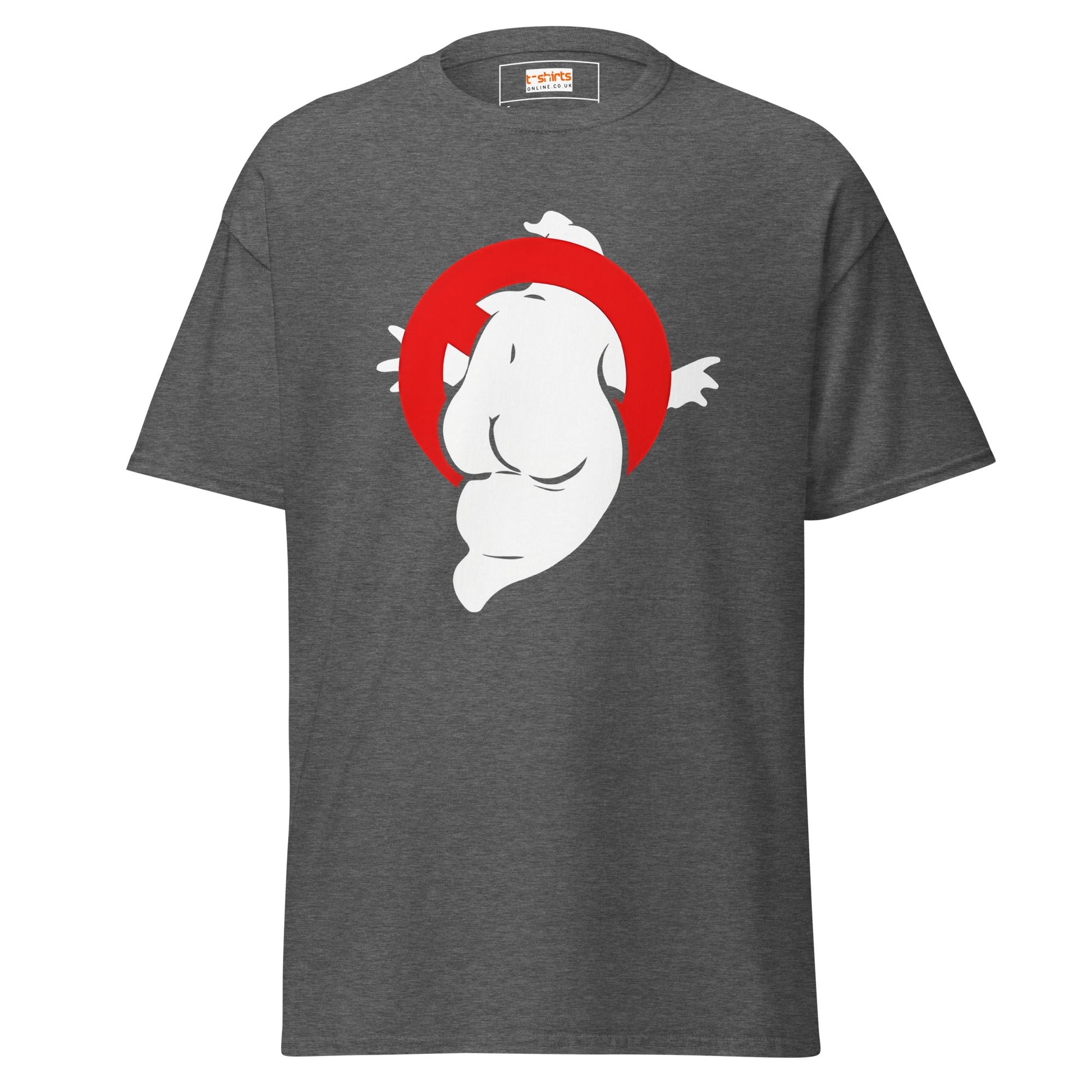 Funny Ghost T-Shirt | Men's Ghost Tee - Dark Heather - T-Shirts Online