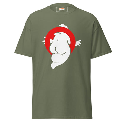 Funny Ghost T-Shirt | Men's Ghost Tee - Military Green - T-Shirts Online