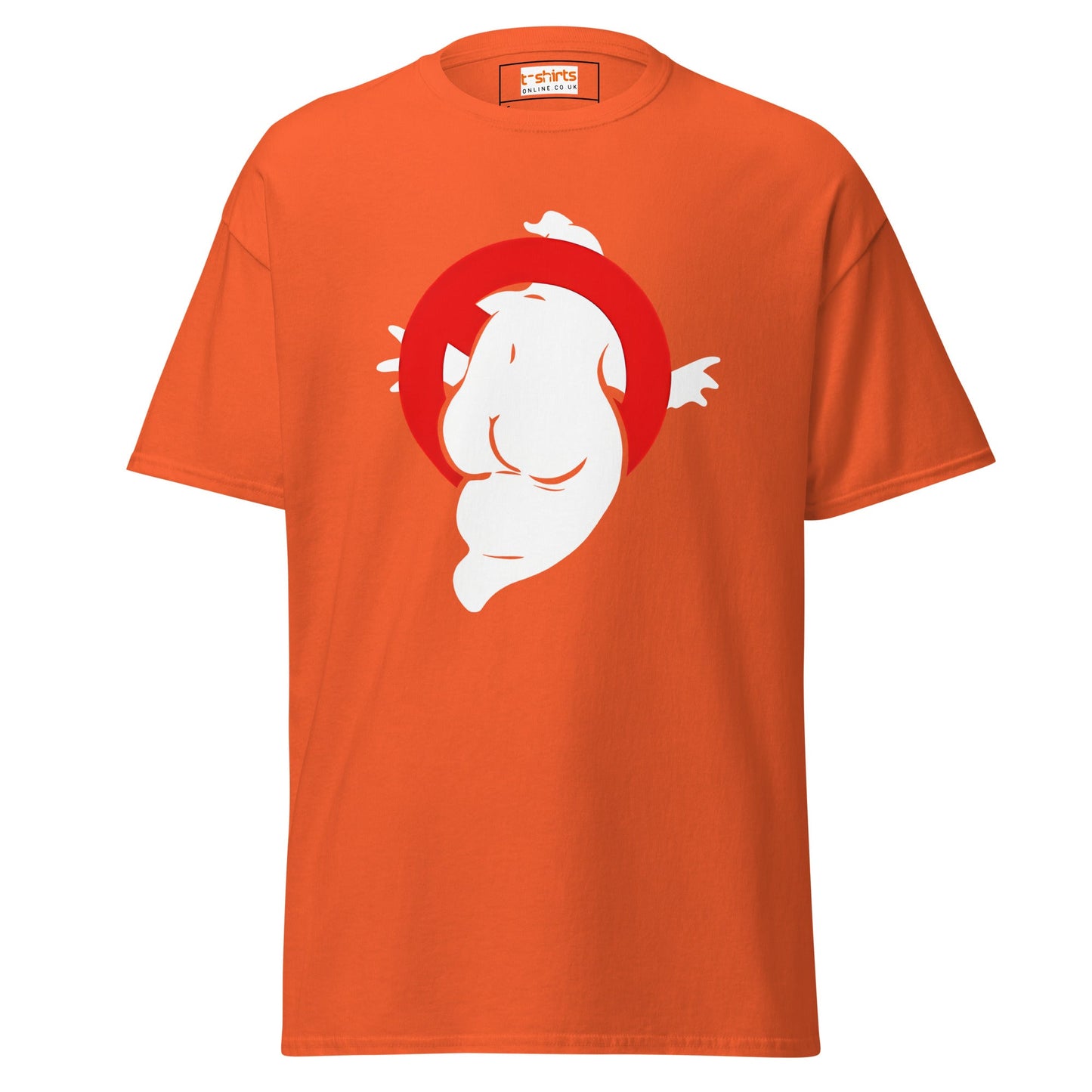 Funny Ghost T-Shirt | Men's Ghost Tee - Orange - T-Shirts Online