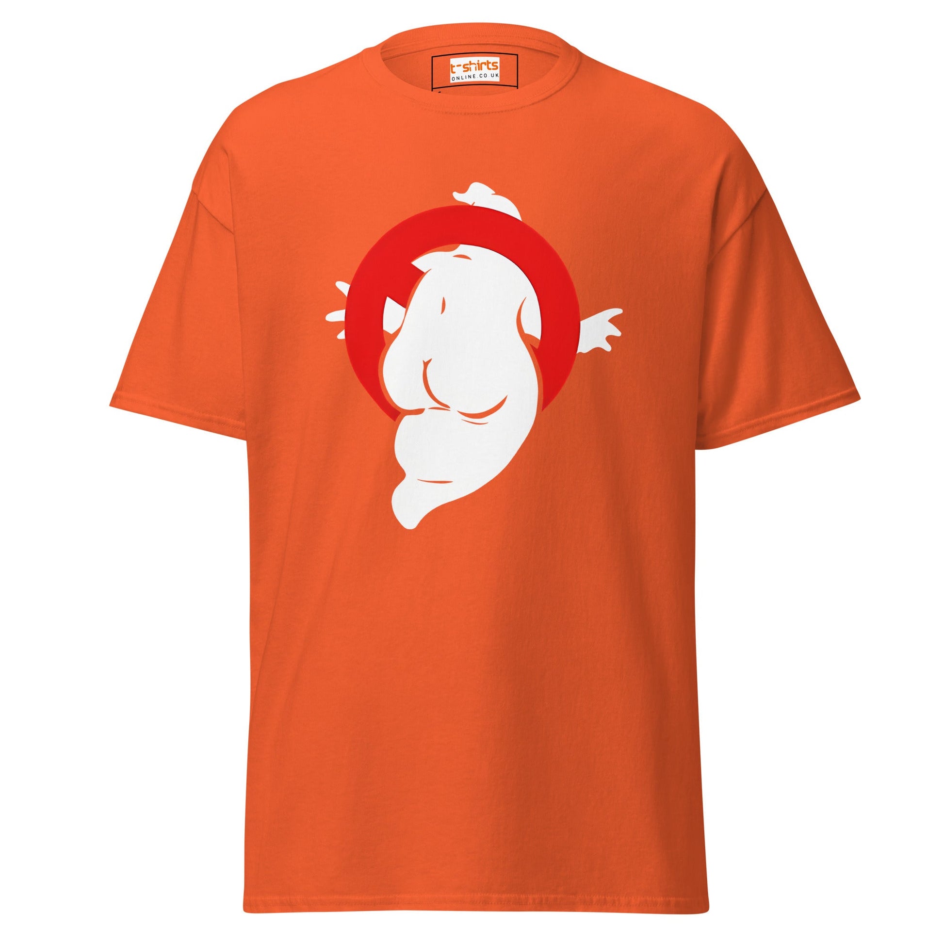 Funny Ghost T-Shirt | Men's Ghost Tee - Orange - T-Shirts Online