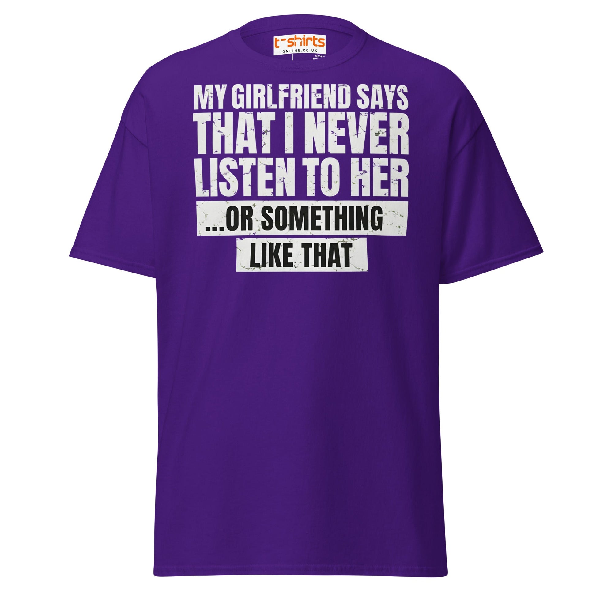 Funny Girlfriend Quote T-Shirt - Purple - T-Shirts Online