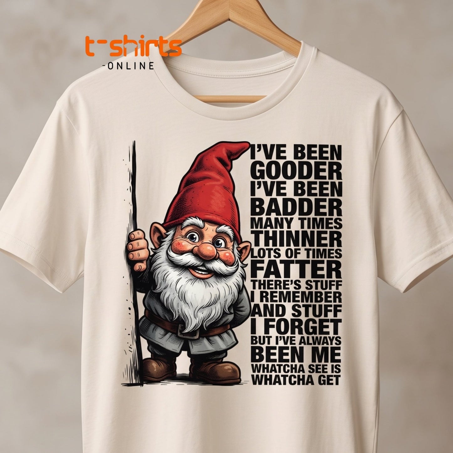 Funny Gnome T-Shirt - Whatcha See Is Whatcha Get - Cardinal - T-Shirts Online