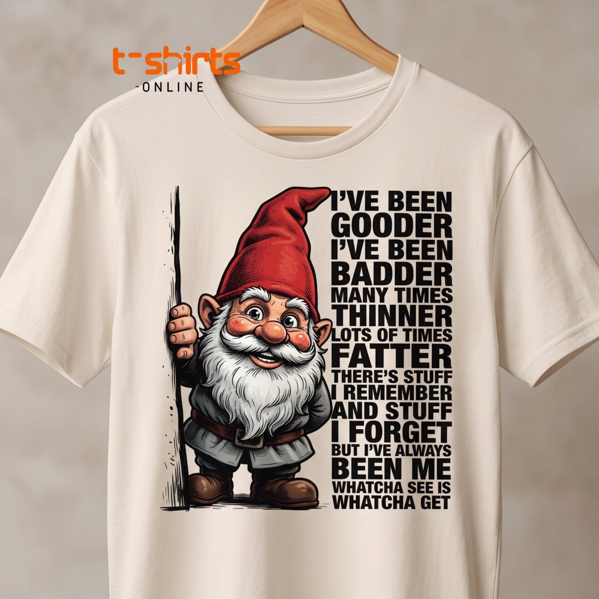 Funny Gnome T-Shirt - Whatcha See Is Whatcha Get - Cardinal - T-Shirts Online