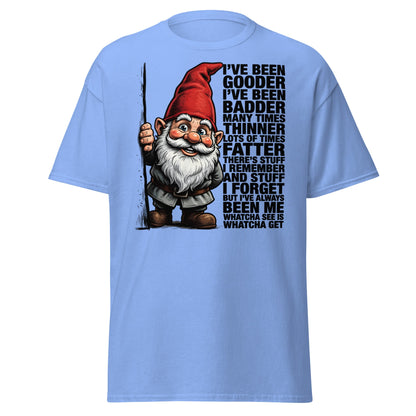 Funny Gnome T-Shirt - Whatcha See Is Whatcha Get - Carolina Blue - T-Shirts Online