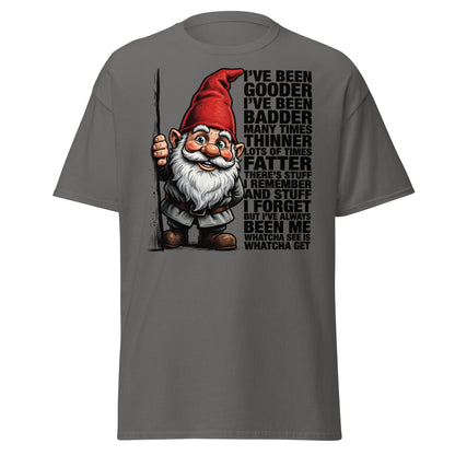 Funny Gnome T-Shirt - Whatcha See Is Whatcha Get - Charcoal - T-Shirts Online